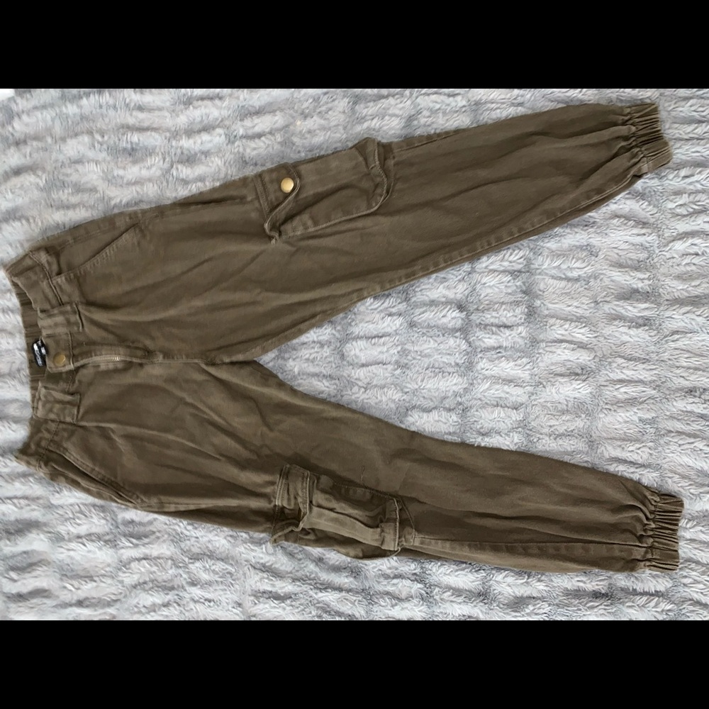 Womens XS cargo brown jogger pants